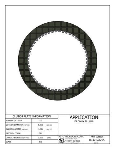 Friction Alto Products 023712A295