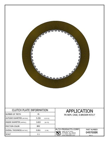 Friction Alto Products 049700BR