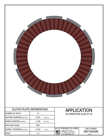 Friction Clutch Alto Products 095710A380