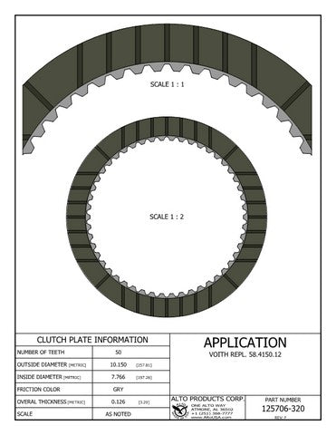 Friction Alto Products 125706-320