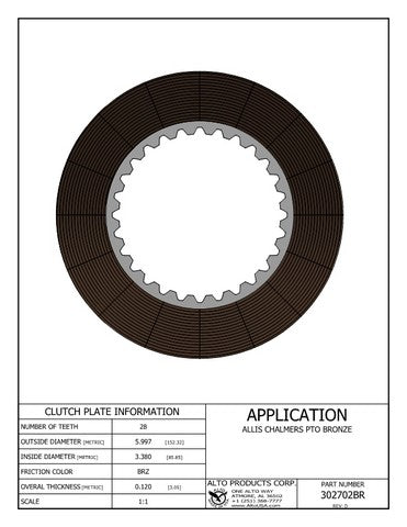 Friction Alto Products 302702BR