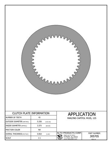 Steel Clutch Alto Products 305705