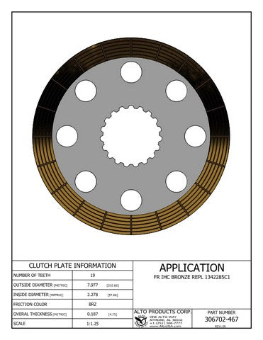 Friction Alto Products 306702-467