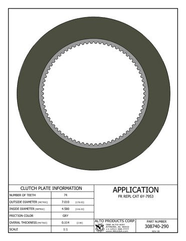 Friction Alto Products 308740-290