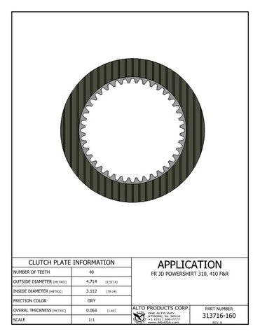 Friction Alto Products 313716-160
