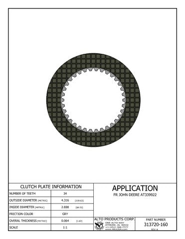 Friction Alto Products 313720-160