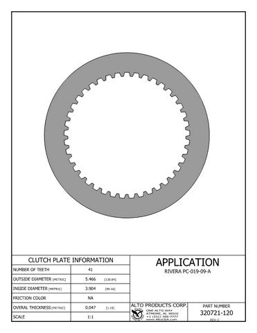 Steel Clutch Alto Products 320721-120