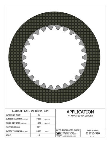 Friction Alto Products 325710-320
