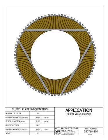 Friction Alto Products 330718-200